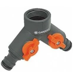 Gardena Zwei-Wege-Ventil Für Wh.m.26,5 Mm(G3/4)-Gew -Feco Garten Geschaft 2 wege verteiler bewaesserung 107549 czm
