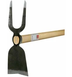 Idealspaten IDEAL-Gartenhacke Mit Breitblatt, 2 Spitze Zinken, Geschmiedet, Ovales Auge -Feco Garten Geschaft feldhacke 560317 czm