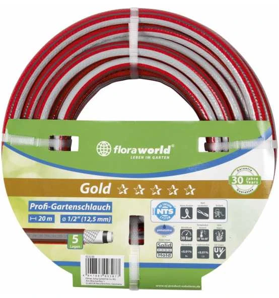 Floraworld Profi-Wasserschlauch 1/2"30mNTS Rot 3 Floraworld Profi-Wasserschlauch 1/2"30mNTS Rot