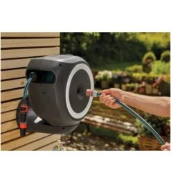 Gardena Wand-Schlauchbox RollUp M(weiß) 20 M -Feco Garten Geschaft gartenschlauchaufroller 1260296 czm