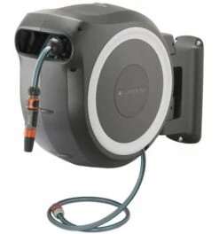 Gardena Wand-Schlauchbox RollUp M/L (weiß) 25 M -Feco Garten Geschaft gartenschlauchaufroller 784352 czm