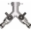 GEKA Plus-Zweiwegeventil Stecksystem IG G 3/4" MS Cr EAN -Feco Garten Geschaft hahnanschluss gartenbewaesserung 114572 czm
