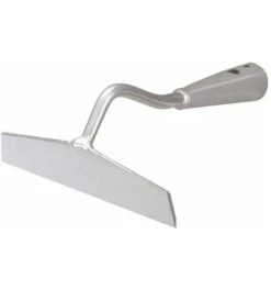 Idealspaten IDEAL-Ziehhacke Mit Angeschliffenem Angeschweißten Messer, Silber Pulverbeschichtet, Dülle