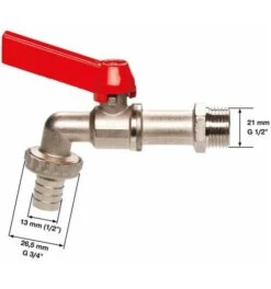 Gardena Kugel-Auslaufventil G 3/4 Gew., 1/2"-Schlauch