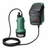 Bosch Akku-Regenwasserpumpen GardenPump 18V-2000: Akku 18V 2.5Ah, Ladegerät AL 1810 CV -Feco Garten Geschaft teichpumpe gartenpumpe 1061738 czm